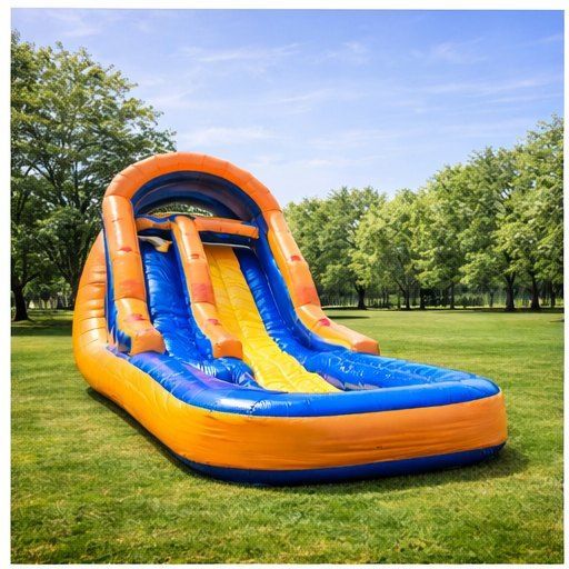 Inflatable water slide unit